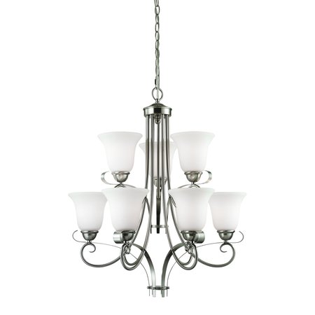 THOMAS Brighton 25'' Wide 9Light Chandelier, Brushed Nickel 1009CH/20